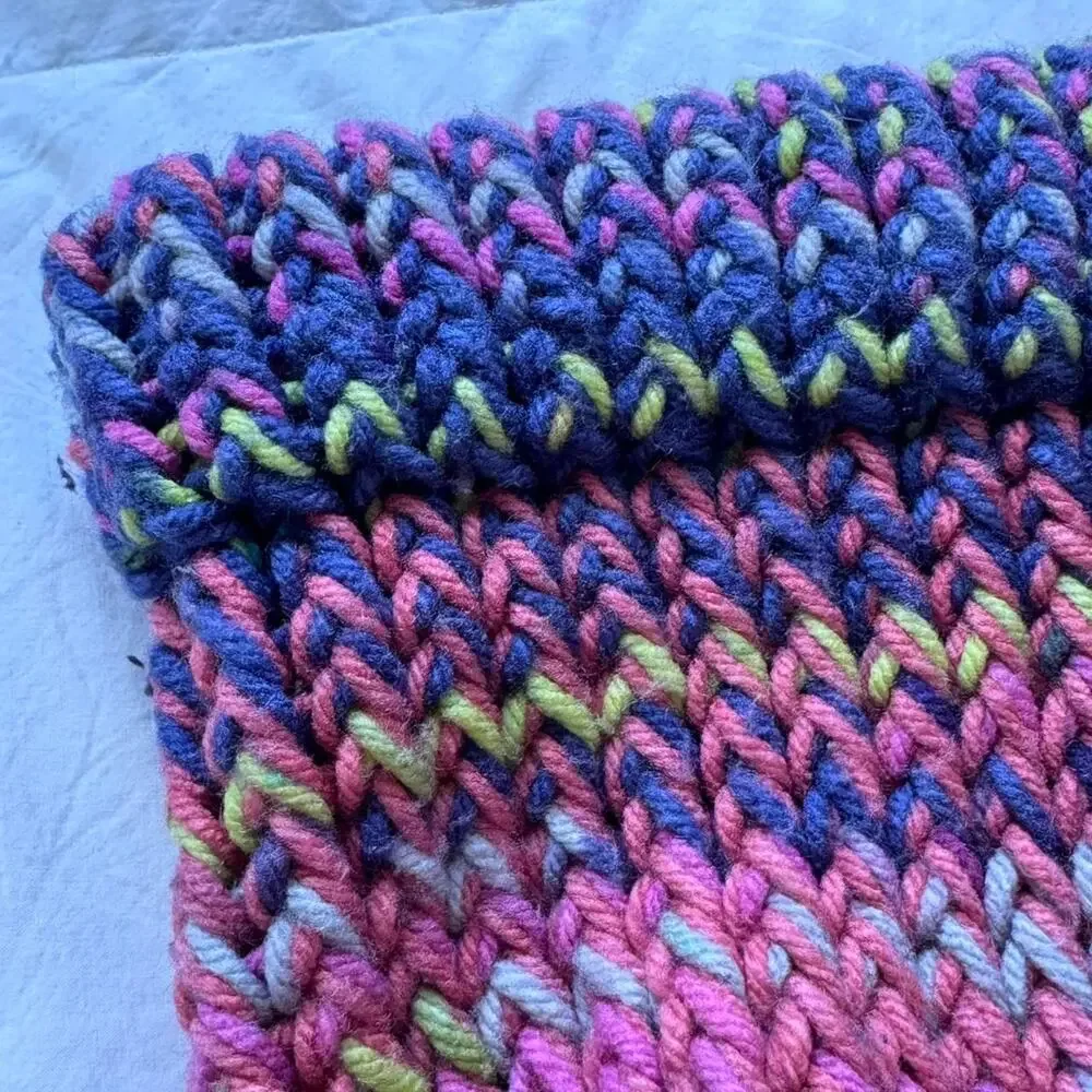 Multi colored knit‎ beanie handmade